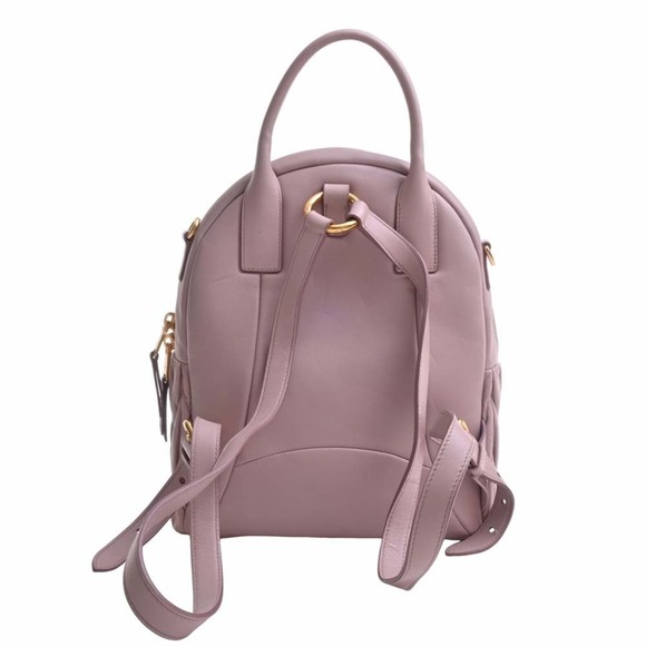 MIU MIU miu MATELASSE Rucksack Backpack 5BZ022 Pink Beige Women's - Picture 2 of 10